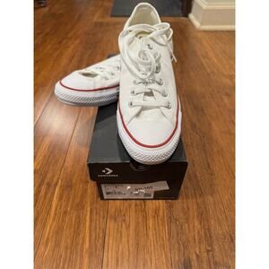 Converse Chuck Taylor All Star Ox Op White Low Top Sneakers Men 7 Women 9 New